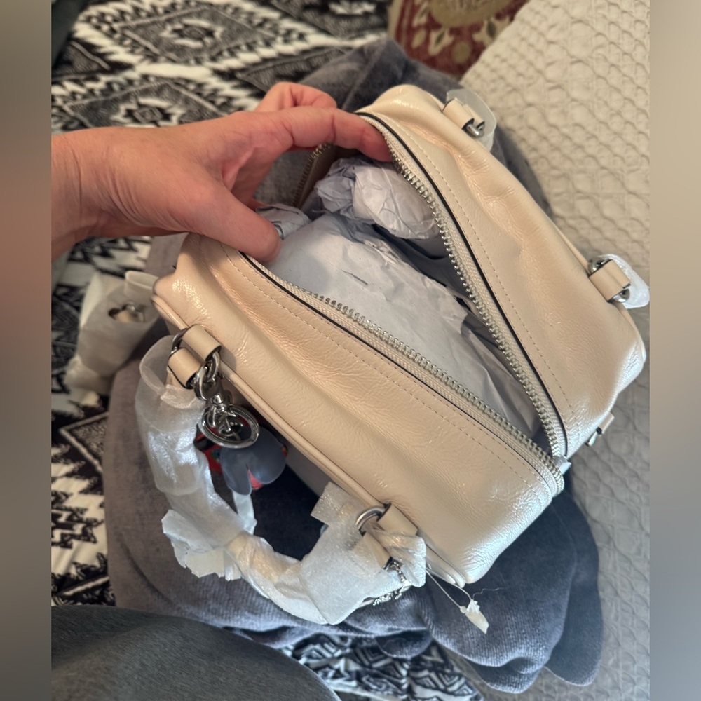New With Tags- Coach Cube Rogue in White Patent Leather - Picture 5 of 14